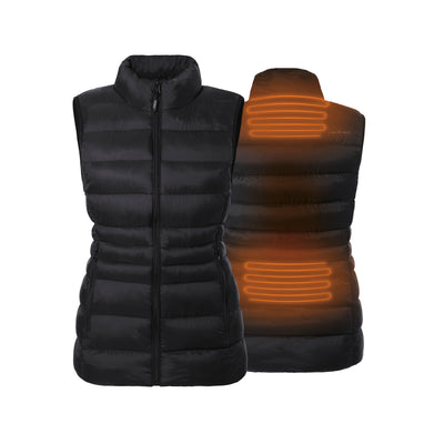 30seven - Heated padded bodywarmer - black - 4 hot spots: neck, shoulders, kidneys, lower back