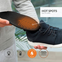 30seven - Heated ajustable textile insoles - Black - Hot spots: toes & soles - The best comfort - rechargeable lithium batteries - up to 6 hours heating - belgian & geman heating technology