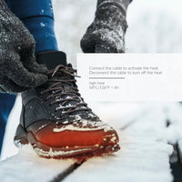 30seven - Heated ajustable textile insoles - Black - Connect the cable to activate the heat - Deconnect the cable to turn off the heat - high heat: 58°Cor 136°F - 6 hours heating