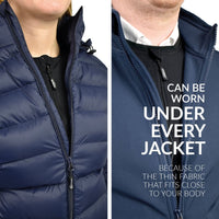 30seven Heated baselayer - regular fit for men and women - black - 4 hot spots: shoulders, neck, kidneys, lower back - can be worn under every jacket - because of the thin fabric that fits close to your body