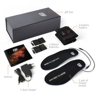 30seven Heated insoles - 2 battery holders - manual - 2 lithium batteries - 1 dual chager - 1 pair of heated insoles