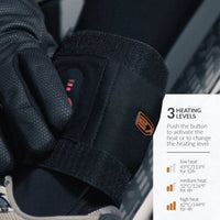30seven Heated insoles - 3 heating levels - push the button to activate the heat or to change the heating levels