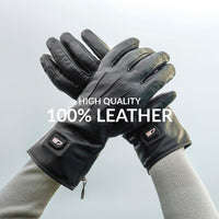 30seven Heated gloves - leather - 3 hot spots: back of the hand, fingers and fingertips - high quality 100% leather