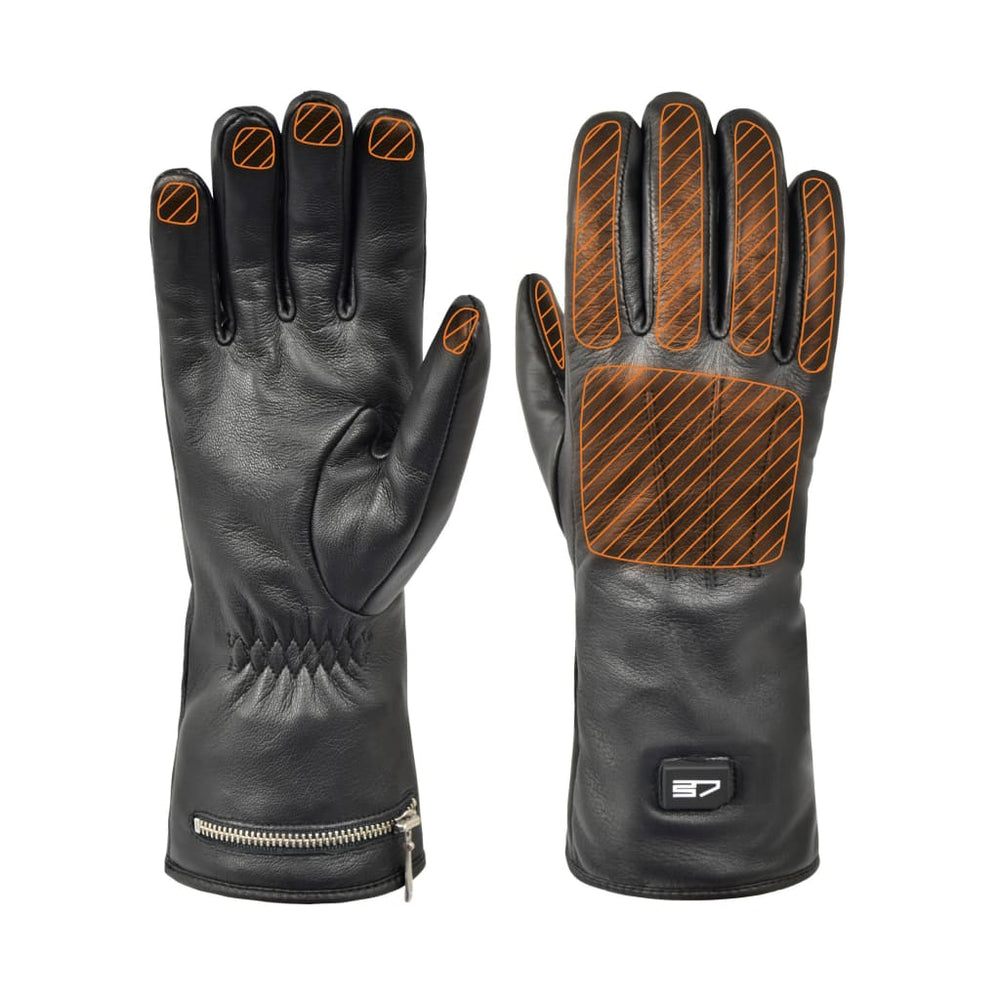 30seven Heated gloves - leather - 3 hot spots: back of the hand, fingers and fingertips