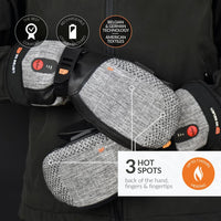 Heated Mittens — Extra-Warm with Primaloft Insulation —