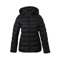 Heated padded jacket with removable hood - Black - 4 hot spots: neck, shoulders, kidneys and lowerback