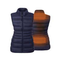 30seven - Heated padded bodywarmer - blue - 4 hot spots: neck, shoulders, kidneys, lower back