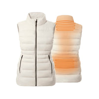 30seven - Heated padded bodywarmer - Taupe - 4 hot spots: neck, shoulders, kidneys, lower back