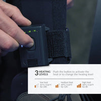 30seven heated clothes - heated socks - reinforced - without technology - crew-length - 3 heating levels - push the button to actiate the heat or to chang the heating level
