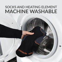 30seven heated clothing - heated socks - over-the-calf without technology - two pairs - socks and heating element are machine washable