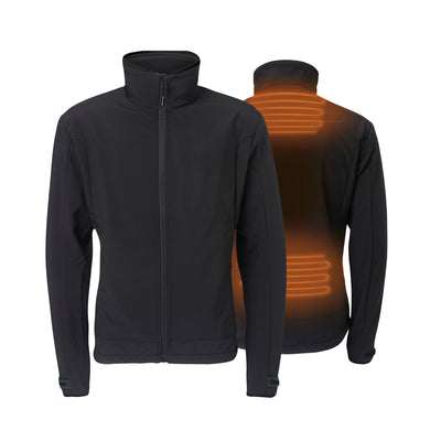 30seven heated softshell jacket - regular fit for men - with extra warm fleece lining - black - 4 hot spots: shoulders, neck, kidneys, lower back30seven heated softshell jacket - regular fit for men - with extra warm fleece lining - black - 4 hot spots: shoulders, neck, kidneys, lower back